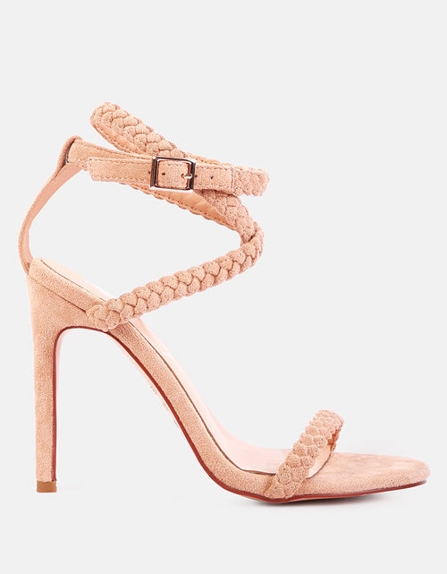 Load image into Gallery viewer, sherri ankle braided strap high heel sandals by London Rag
