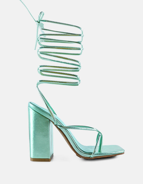 Load image into Gallery viewer, shewolf lace up high heel sandals by London Rag
