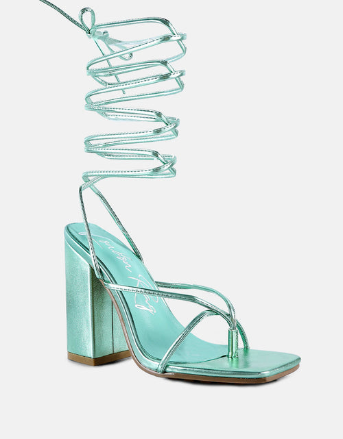 Load image into Gallery viewer, shewolf lace up high heel sandals by London Rag
