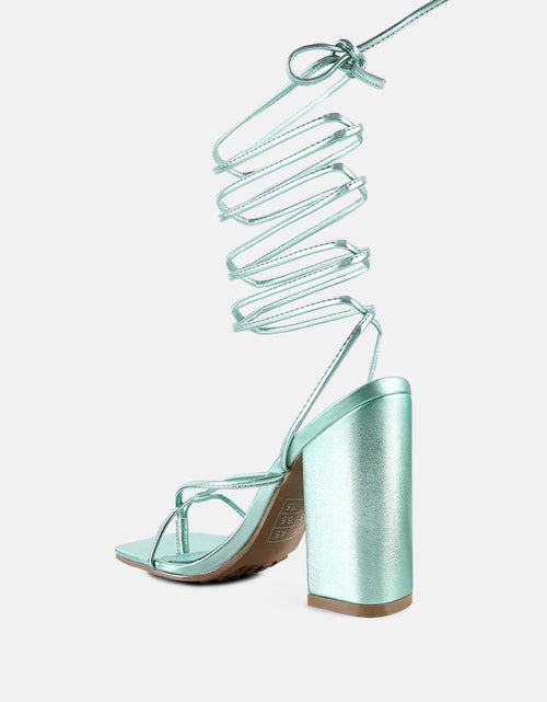 Load image into Gallery viewer, shewolf lace up high heel sandals by London Rag
