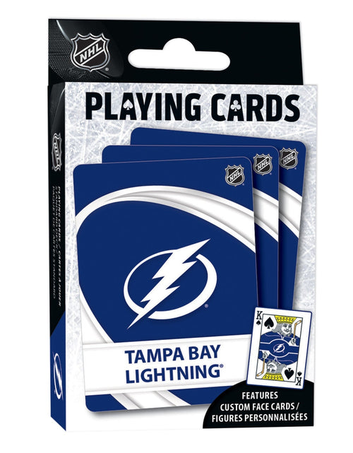 Load image into Gallery viewer, Tampa Bay Lightning Playing Cards - 54 Card Deck by MasterPieces Puzzle Company INC
