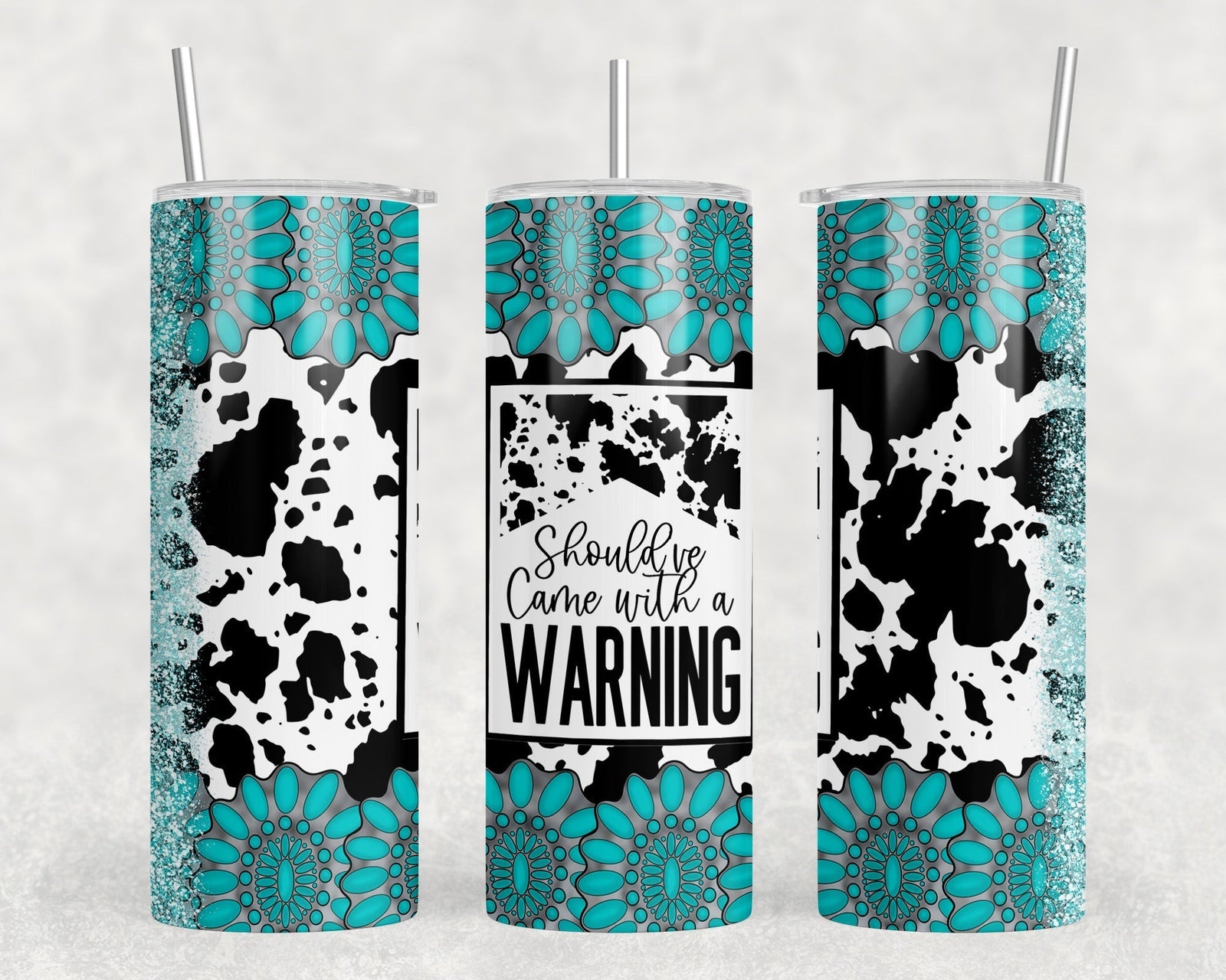 Should've Come With A Warning|Skinny Tumbler|Optional Bluetooth Speaker| Speaker Color Varies by Rowdy Ridge Co