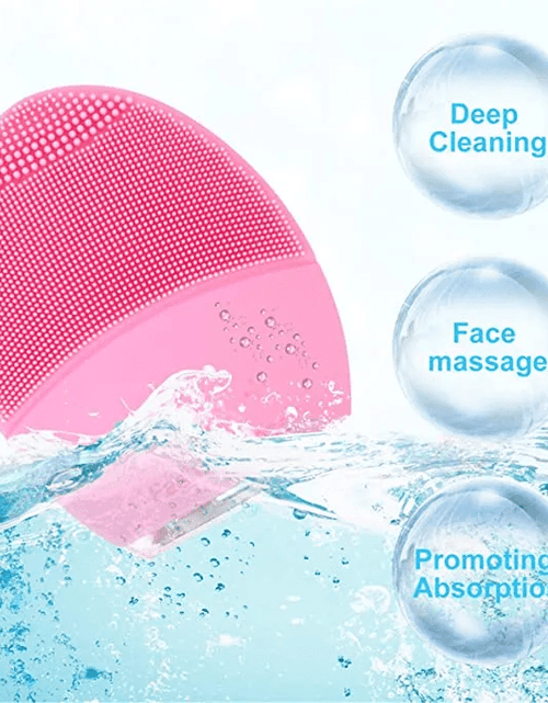 Load image into Gallery viewer, Silicone Rechargeable Facial Cleansing Brush &amp; Massager
