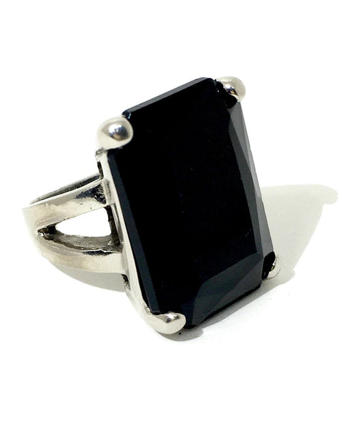Load image into Gallery viewer, The Urban Charm Jet Black Crystal Signature Statement Ring by The Urban Charm
