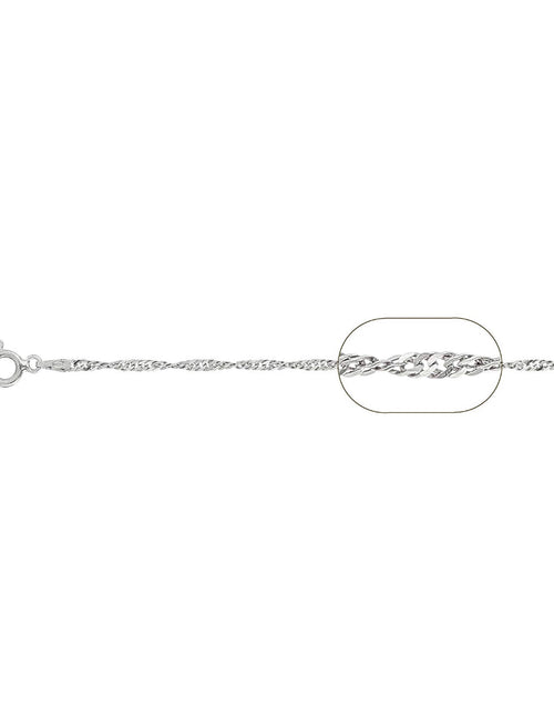 Load image into Gallery viewer, Sterling Silver 2MM Diamond Cut Singapore Link Chain Necklace by Donatello Gian
