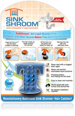 Load image into Gallery viewer, SinkShroom® (Blue) The Hair Catcher That Prevents Clogged Bathroom Sink Drains by TubShroom.com

