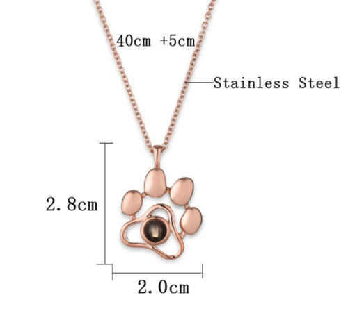 Load image into Gallery viewer, Custom Pet Photo Paw Necklace and Key Chain Set by PetWithMe
