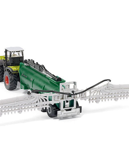 Load image into Gallery viewer, Claas 5000 Xerion Tractor Green and Black with Vacuum Tanker 1/87 (HO) Diecast Model by Siku
