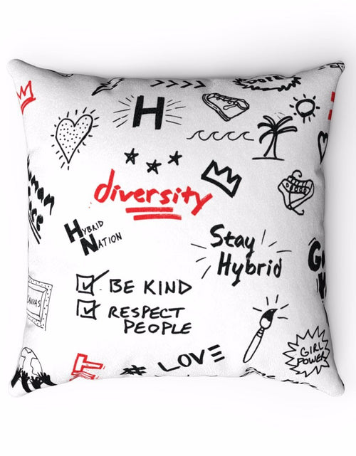 Load image into Gallery viewer, HYBRID NATION "SKETCH" FAUX SUEDE PILLOW by Hybrid Nation
