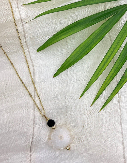 Load image into Gallery viewer, Solar Quartz Lava Necklace by SLATE + SALT

