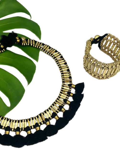 Load image into Gallery viewer, Temple Tassel Collar Necklace by SLATE + SALT
