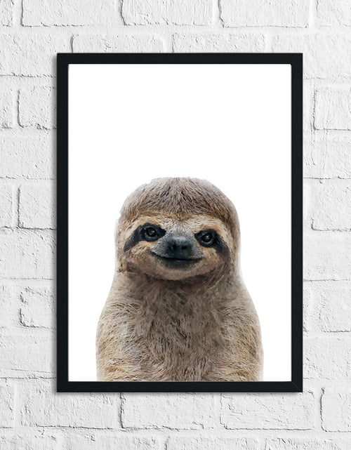 Load image into Gallery viewer, Sloth Colour Animal Children's Nursery Room Wall Decor Print by WinsterCreations™ Official Store
