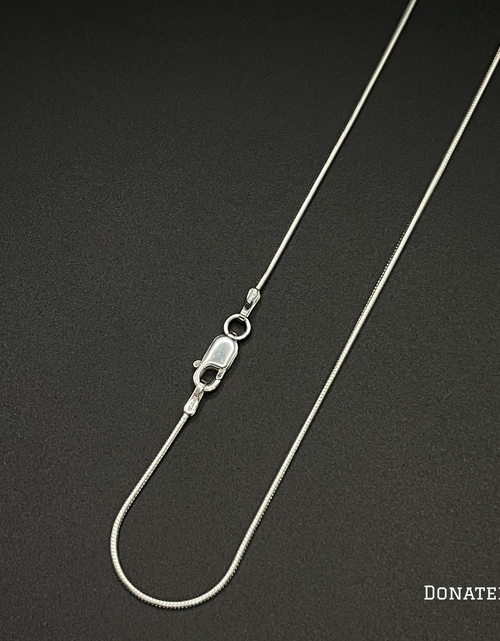 Load image into Gallery viewer, Sterling Silver 925 Round Snake Chain 1MM, 16"-24", Snake Chain Necklace, Italian Made Sterling Silver 925 Unisex Chain by Donatello Gian

