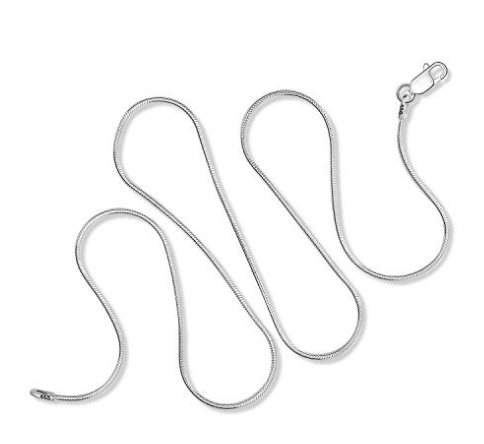 Load image into Gallery viewer, Sterling Silver 1MM Unisex Snake Chain Necklace by Donatello Gian
