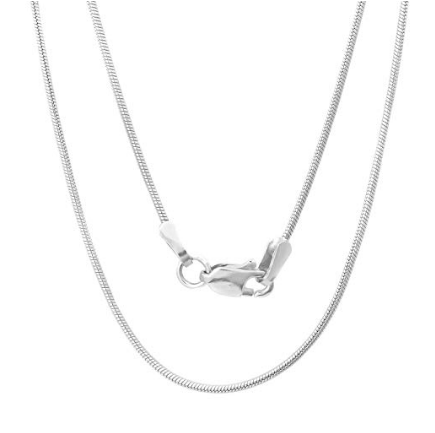 Load image into Gallery viewer, Sterling Silver 1MM Unisex Snake Chain Necklace by Donatello Gian
