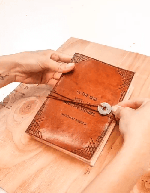 Load image into Gallery viewer, Custom Leather Journals - Lined, Blue Tone 8x6 by Soothi
