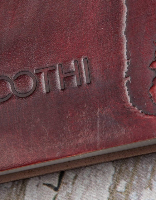 Load image into Gallery viewer, Extra Large World Map 14x11 Handmade Leather Journal by Soothi
