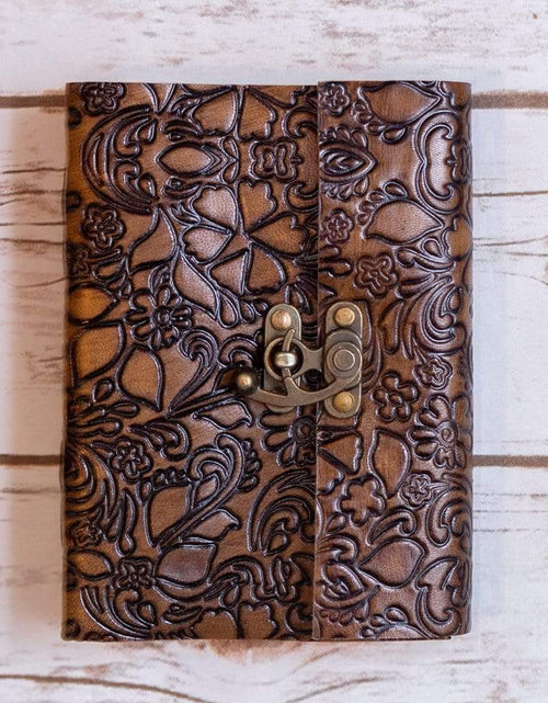 Load image into Gallery viewer, Floral Embossed Latch Journal by Soothi
