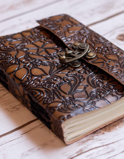 Load image into Gallery viewer, Floral Embossed Latch Journal by Soothi
