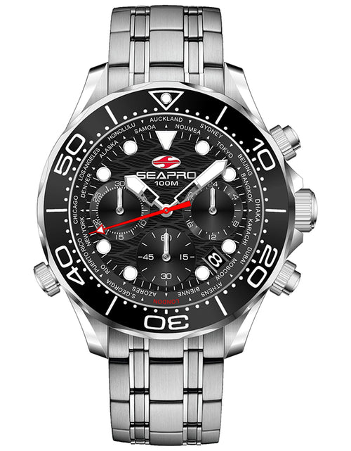 Load image into Gallery viewer, Seapro Men's Mondial Timer Black Dial Watch - SP0150 by Balec Group
