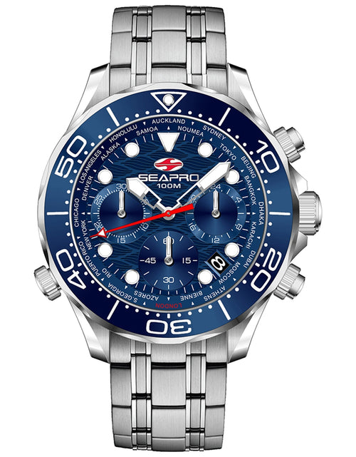 Load image into Gallery viewer, Seapro Men's Mondial Timer Blue Dial Watch - SP0152 by Balec Group
