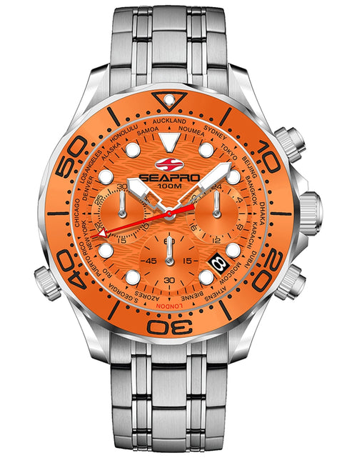 Load image into Gallery viewer, Seapro Men's Mondial Timer Orange Dial Watch - SP0154 by Balec Group
