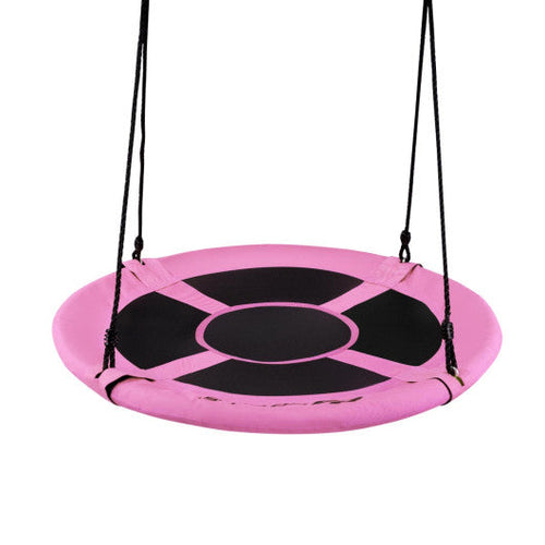 Load image into Gallery viewer, 40 Inch Flying Saucer Tree Swing Indoor Outdoor Play Set-Pink
