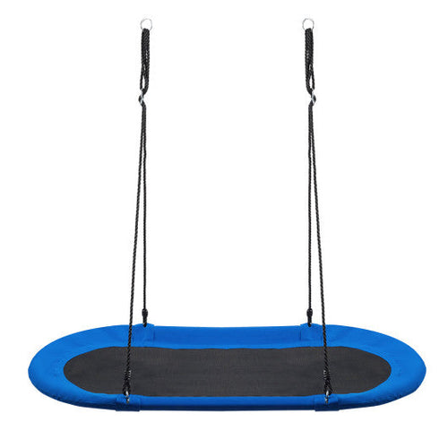Load image into Gallery viewer, 60 Inch Saucer Surf Outdoor Adjustable Swing Set-Blue+Black
