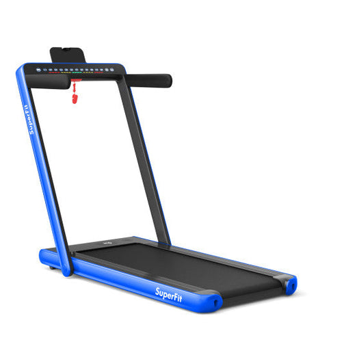 Load image into Gallery viewer, 2-in-1 Electric Motorized Health and Fitness Folding Treadmill with Dual Display-Blue
