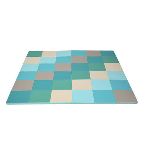Load image into Gallery viewer, 58 Inch Toddler Foam Play Mat Baby Folding Activity Floor Mat-Light Blue
