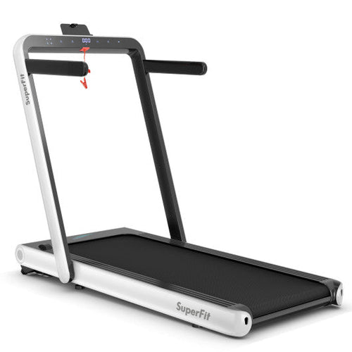Load image into Gallery viewer, 4.75HP 2 In 1 Folding Treadmill with Remote APP Control-White
