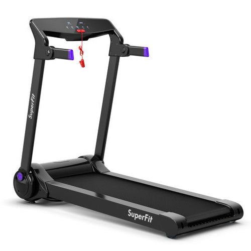 Load image into Gallery viewer, 3HP Electric Folding Treadmill with Bluetooth Speaker-Purple
