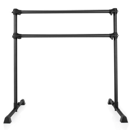Load image into Gallery viewer, 4 Feet Double Ballet Barre Bar with Adjustable Height-Black
