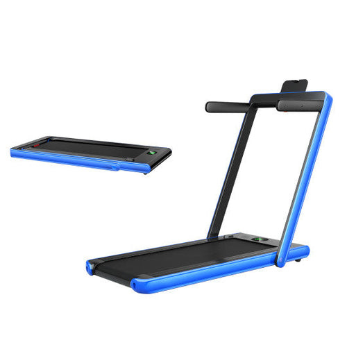 Load image into Gallery viewer, 2.25HP 2 in 1 Folding Treadmill with APP Speaker Remote Control-Navy
