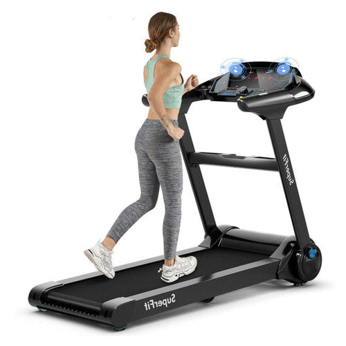 Load image into Gallery viewer, 2.25HP Folding Treadmill with Bluetooth Speaker-Black
