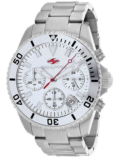 Load image into Gallery viewer, Seapro Men's Scuba 200 Chrono Silver Dial Watch - SP4350 by Balec Group
