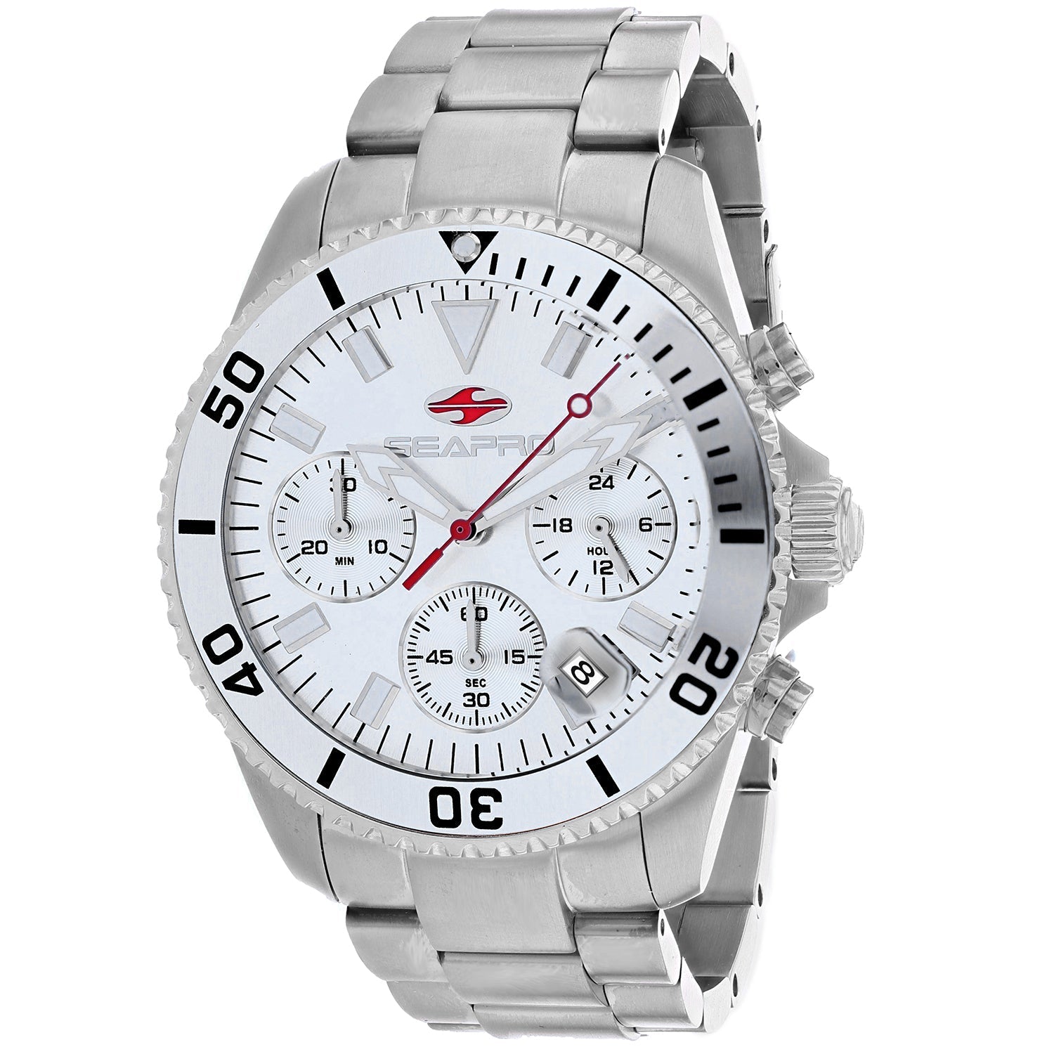 Seapro Men's Scuba 200 Chrono Silver Dial Watch - SP4350 by Balec Group