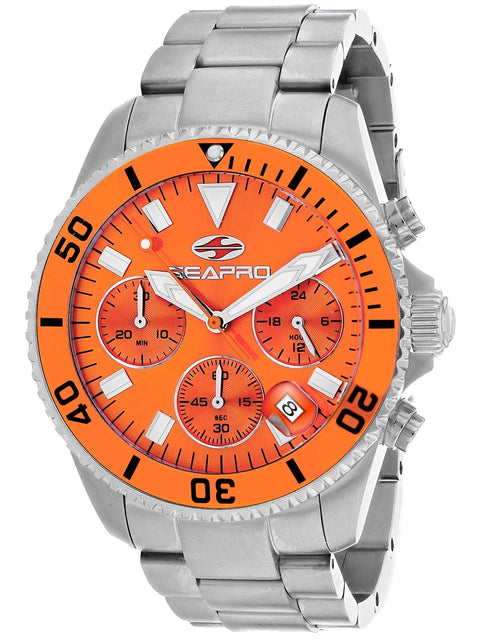 Load image into Gallery viewer, Seapro Men's Scuba 200 Chrono Orange Dial Watch - SP4355 by Balec Group
