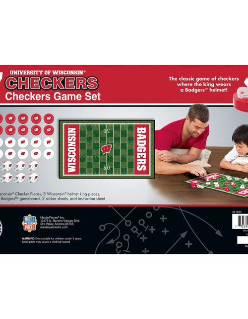 Load image into Gallery viewer, Wisconsin Badgers Checkers Board Game by MasterPieces Puzzle Company INC
