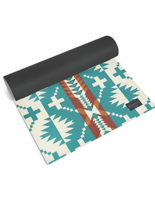 Load image into Gallery viewer, Ascend Yoga Mat Pendleton Spider Rock Aqua Mat by Yune Yoga
