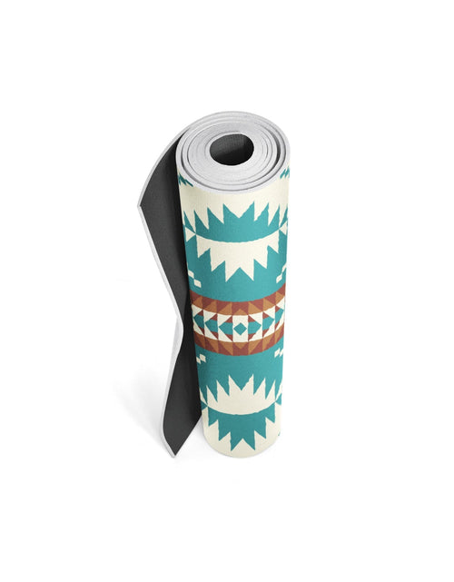 Load image into Gallery viewer, Ascend Yoga Mat Pendleton Spider Rock Aqua Mat by Yune Yoga
