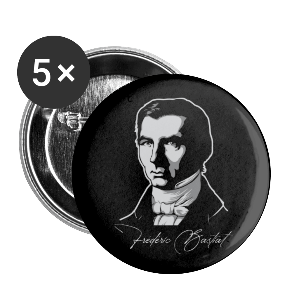 Frederic Bastiat  Buttons small 1'' (5-pack) by Proud Libertarian