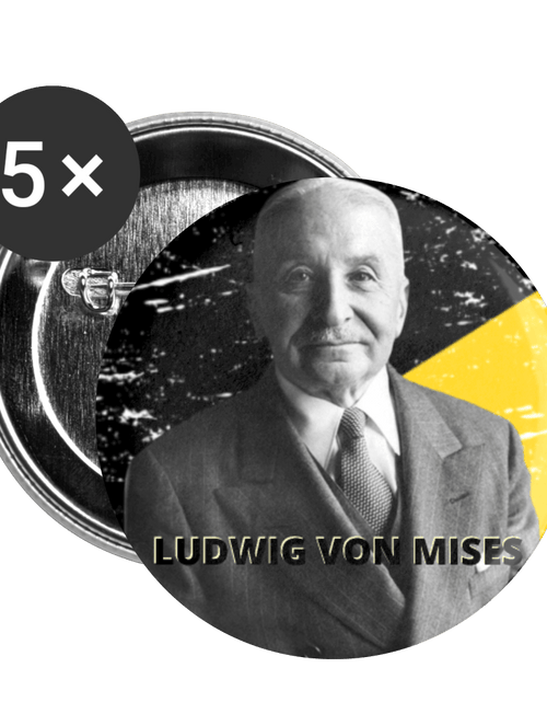 Load image into Gallery viewer, Ludwig Von Mises Buttons small 1'' (5-pack) by Proud Libertarian
