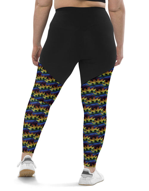 Load image into Gallery viewer, LGBTQ+ Libertarian Porcupine Sports Leggings by Proud Libertarian

