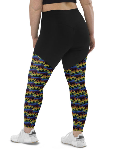 Load image into Gallery viewer, LGBTQ+ Libertarian Porcupine Sports Leggings by Proud Libertarian
