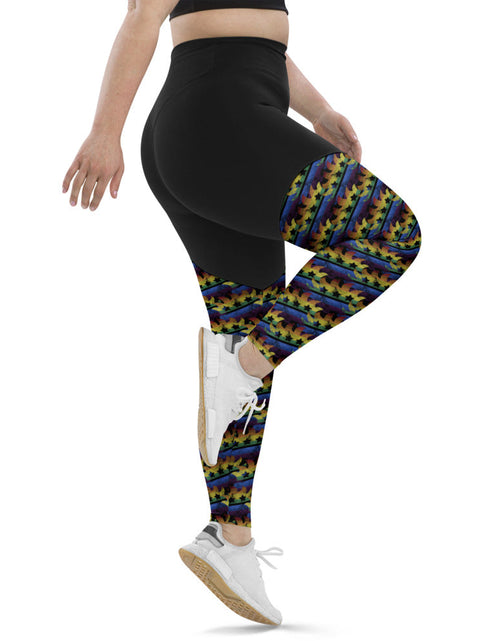 Load image into Gallery viewer, LGBTQ+ Libertarian Porcupine Sports Leggings by Proud Libertarian
