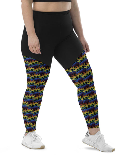 Load image into Gallery viewer, LGBTQ+ Libertarian Porcupine Sports Leggings by Proud Libertarian
