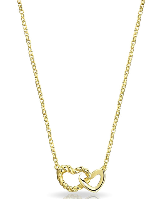 Load image into Gallery viewer, 925 Sterling Silver "Linked In Love" Heart Necklace by Donatello Gian
