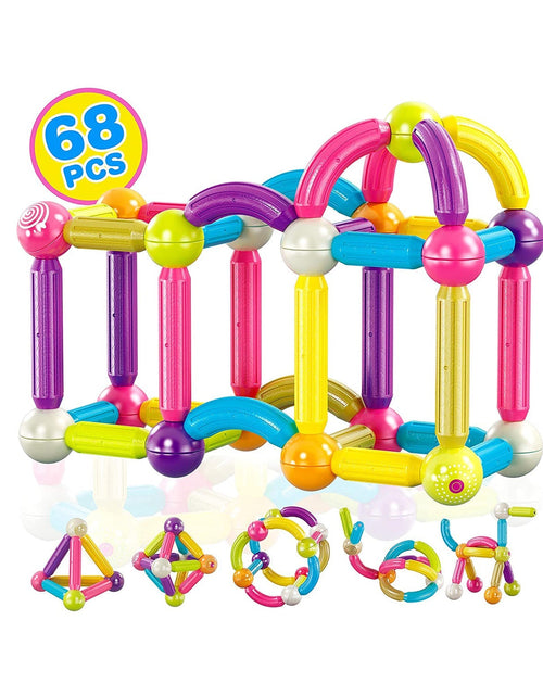 Load image into Gallery viewer, Contixo ST2 Kids Magnetic Stix Stick 68 PCs 3D Building Blocks by Contixo

