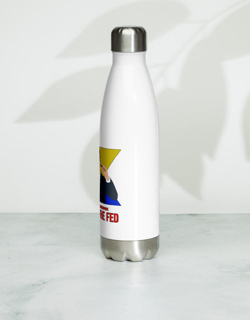 Load image into Gallery viewer, Honey I Shrunk the Fed Stainless Steel Water Bottle by Proud Libertarian
